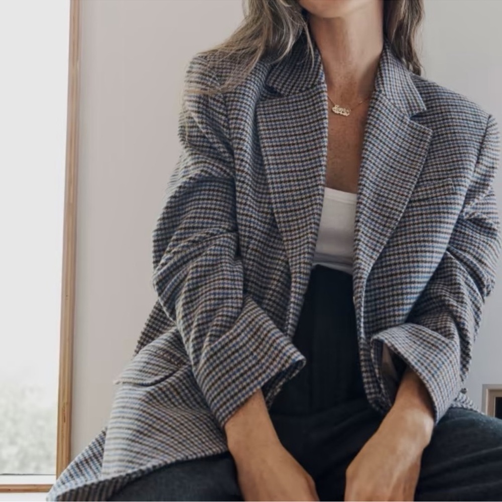 Everlane Women's Houndstooth Blazer